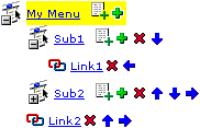 Example menu